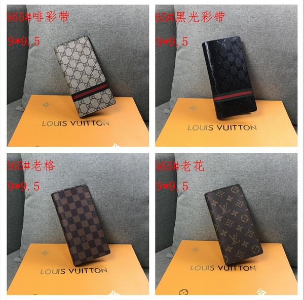 

aa louis vuitton new lv quality designers men genuine leather wallets flower card holder france paris plaid style purse mens clutch wallet g, Red;black