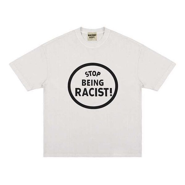 

mens t-shirts gallerydept hip designer hop high street fashion brand dept 220g fine sulfur cotton casual loose white short sleeve tshirt ucg, White;black