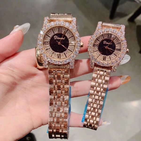 

women s watches anti fading full rose gold for women luxury diamond bracelet watch crystal roman business wrist watch shell 221024, Slivery;golden