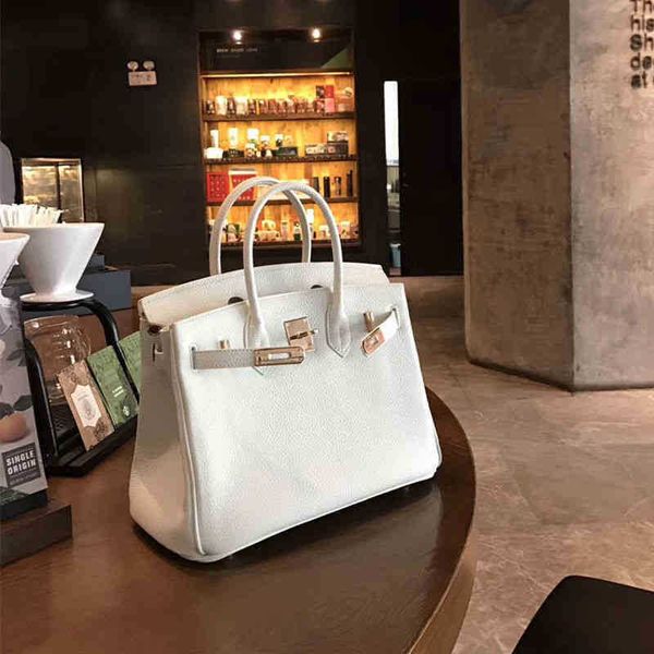 

handbag herme birkin designer bag togo platinum pink black blue autumn winter imported calf leather portable shoulder bag