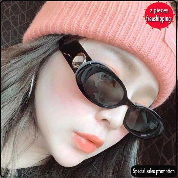 

luxury fashion trends 60%off design sunglasses ins oval cat's eye plate sunglass hip hop swing show same sunglass gg0517 sunglasses uv4, White;black