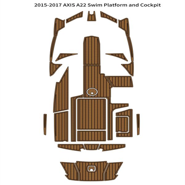 

2015-2017 axis a22 swim platform cockpit pad boat eva foam teak deck floor mat