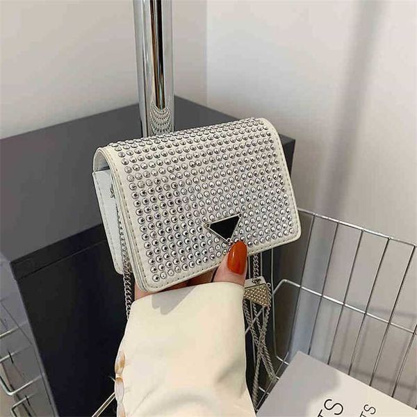

diamond inlaid small square bag is popular 2022 new chic chain simple messenger bag is foreign style and fashionable one shoulder