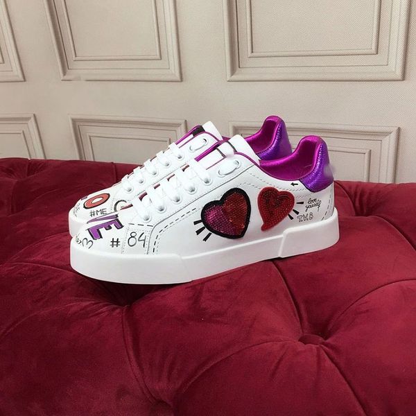 

designer luxury sneakers women casual shoes summer fashion classic party leather calfskin shoe adsasda, Red;white