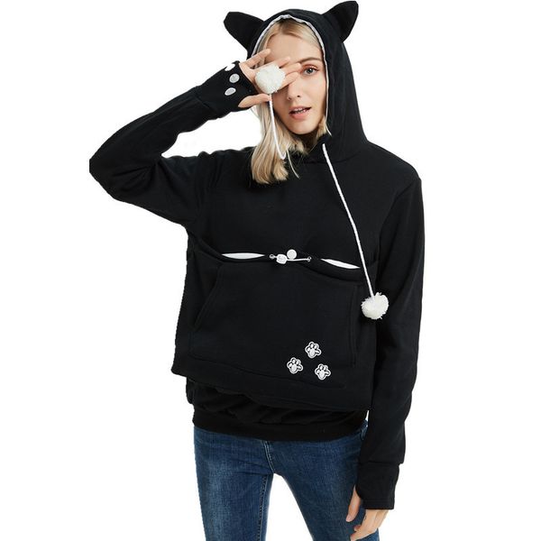 

women's hoodies sweatshirts hooded sweatshirt li 221124, Black