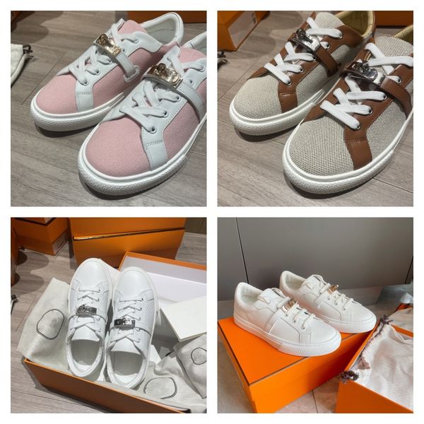 

woman man day sneakers runners kelly buckle trainers brown pink casul shoes leather gold silver buckles sneaker r couples jogging fitness sh