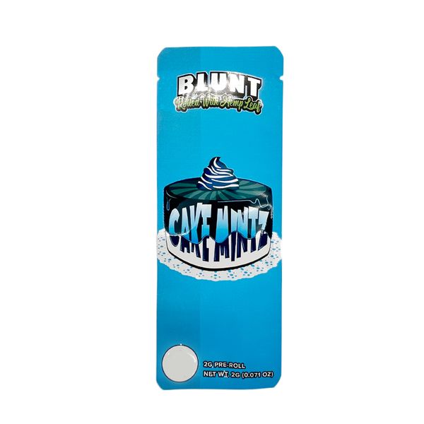 

cake mintz blunt mylar bags 2g pre roll joint tobacco plastic packaging bag