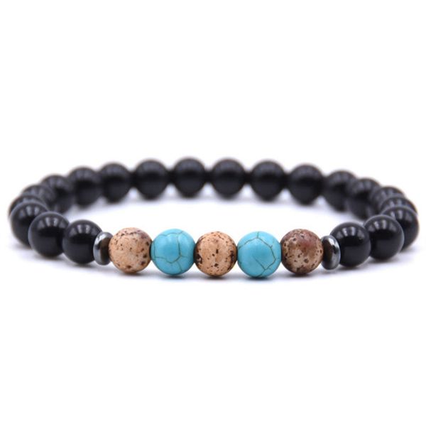 

natural black onyx round beads bracelets for women men 8mm agate stone protection healing crystal stretch beaded
