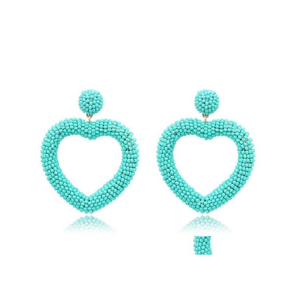 

charm statement beaded pendant earrings bohemian handmade bride wedding ladies and girls gifts 7 colors drop delivery jewelry dh9u6, Golden