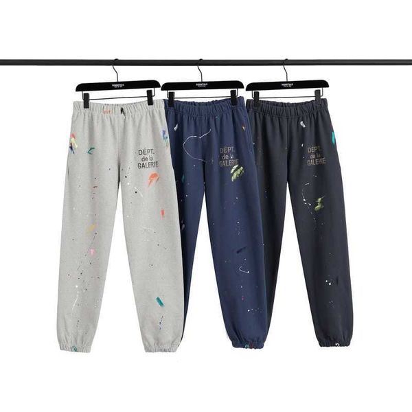 

fashion galleryes casual pants dept correct version hand painted splash graffiti loose high street leggings men's 7lku, Black
