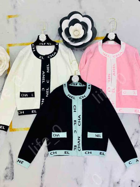 

luxury womens knitted jackets fashion letter logo print cardigan jacket summer breathable and comfortable clothes women designer, White