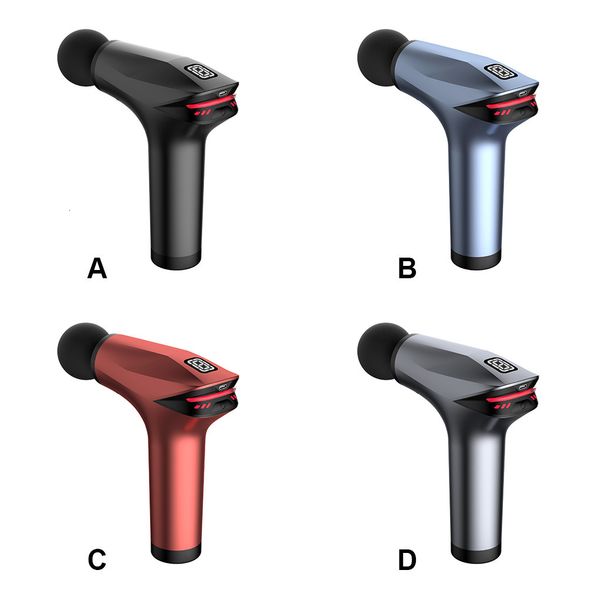 

full body massager electric fascia massager fitness led digital rechargeable muscle massage machine lownoise percussion relaxation blue 2211
