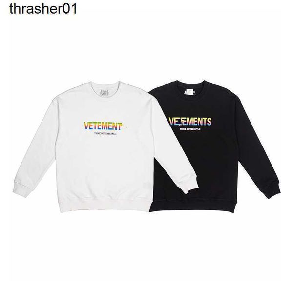 

men's hoodies sweatshirts new vtm designer couple's loose long sleeve sweater men women fashion streetwear hoodie, Black