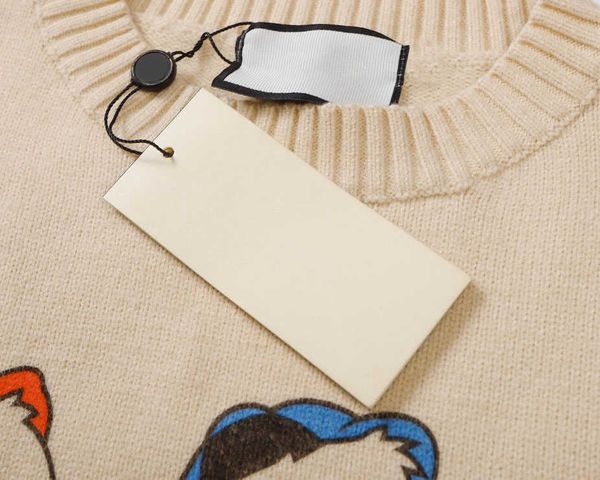 

new aop jacquard letter knitted sweater in autumn winter acquard knitting machine e custom jnlarged detail crew neck cotton, Black;brown