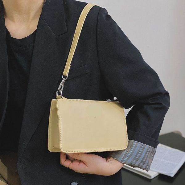 

evening bags solid color pu leather shoulder square 2022 women's designer luxury brand handbag female trend bag