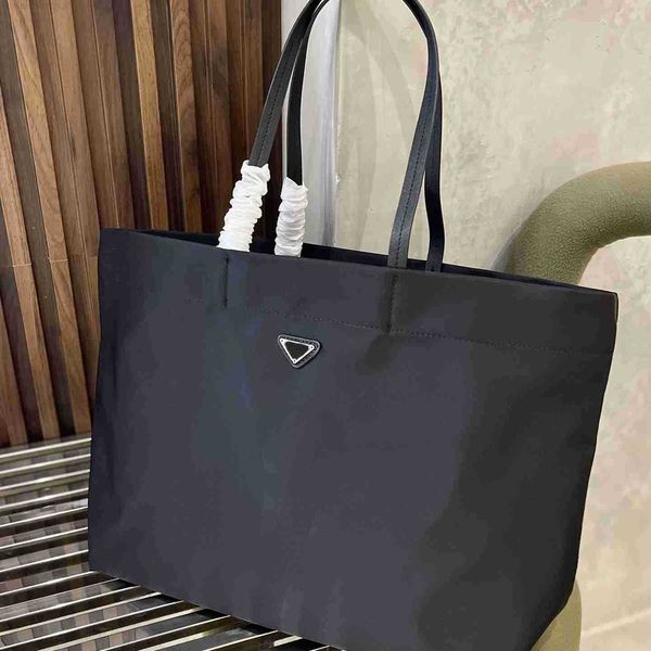

ure black nylon tote bag handbag large capacity ladies shopping bags men briefcase