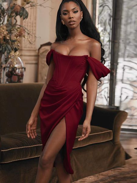 

party dresses summer satin bodycon women arrivals elegant midi celebrity evening club 221123, White;black