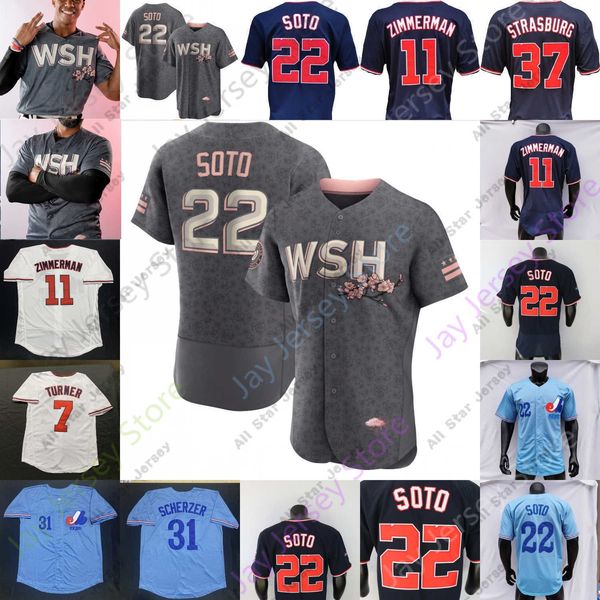 

baseball jerseys 2022 city connect jersey cade cavalli mackenzie gore cj abrams luke voit josiah gray alcides escobar stephen strasburg robl, Blue;black