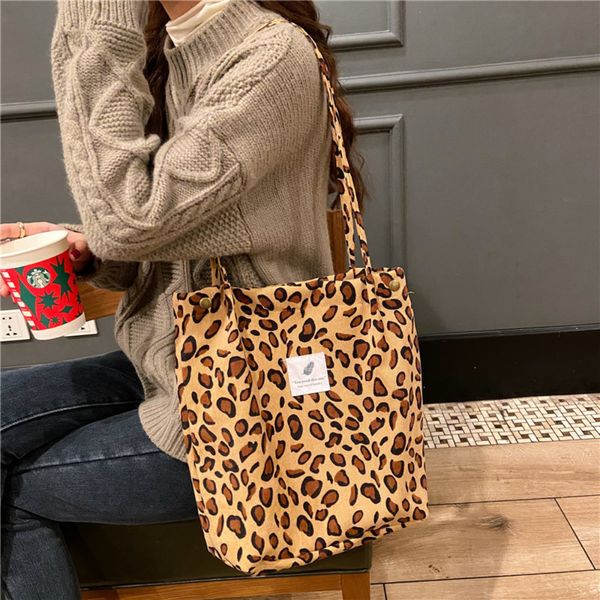 

evening bags bags for women corduroy snap button shoulder bag large capacity reusable shopping bag literary buckle tote female handbags 2211
