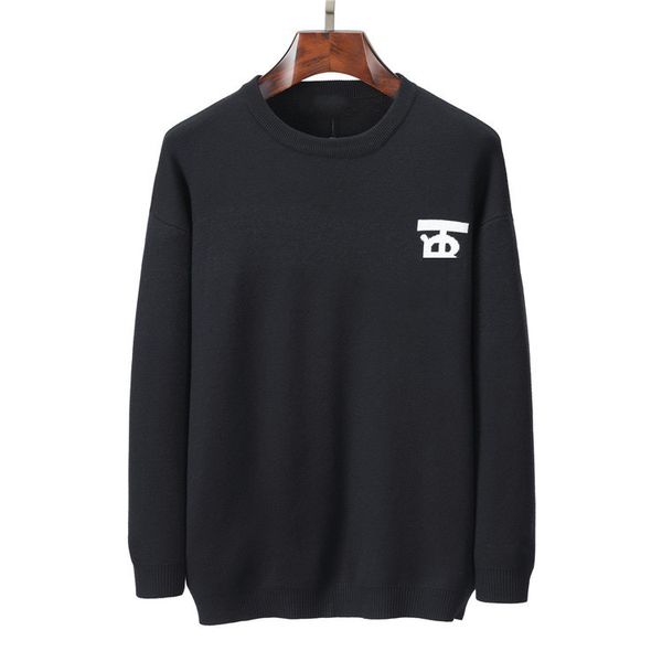 

mens luxury designer sweater classic100% cotton long sleeve striped embroidery classic jumper womens designer sweaters warming and thickenin, White;black