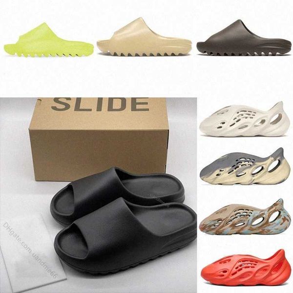 

2022 mens women slippers mxt moon gray mx cream clay slides shoes eva rubber onyx ochre vermillion bone white pure resin slipper slide, Black