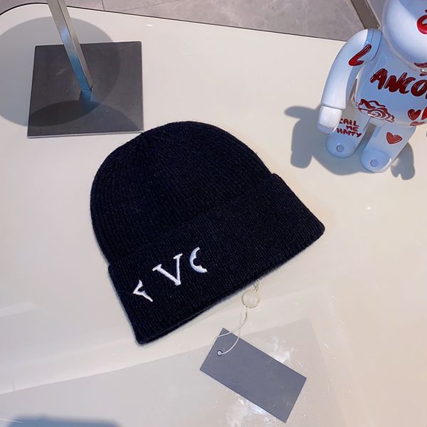 

luxury designer beanie casquette fashion bonnet classic knitted hat winter hat embroidery style warm soft comfortable wool autumn winters ha, Blue;gray