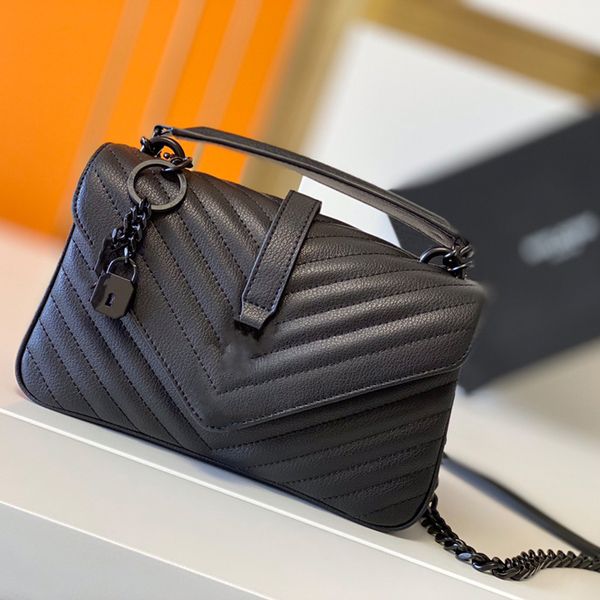 

7A Upgraded chip messenger 24CM envelope bags V-shaped diamond caviar handbag designer women's chain shoulder messenger bag medium with box, Customize