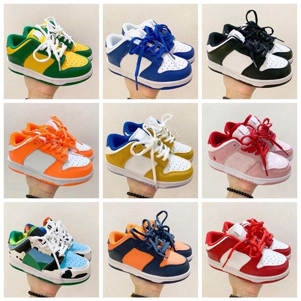 

2021 designer slides kids sb skateboard shoes kid shoe orange dairy cow st john's black white brazil coast dunksb low syracus2319