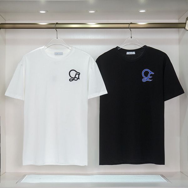 

men's t-shirts women designers t-shirts tees apparel man s casual chest letter shirt luxurys clothing street shorts sleeve couple&#039, White;black