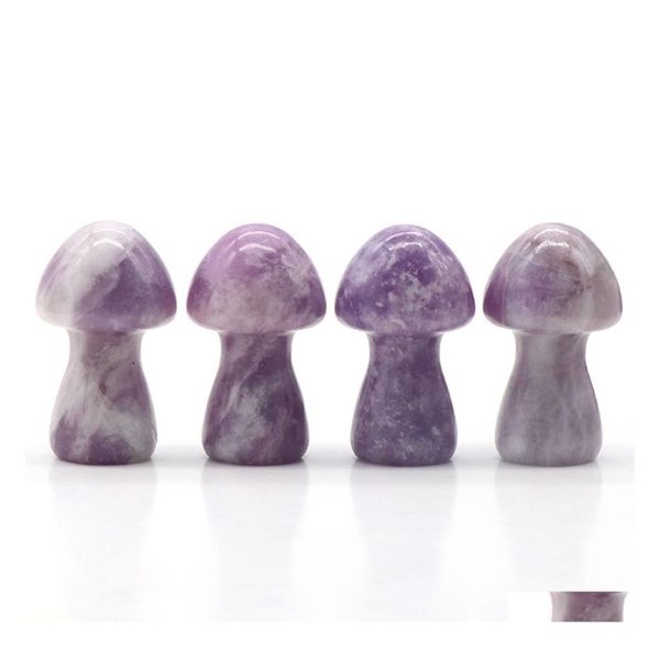 

loose gemstones 35mm lepidolite gemstone scpture decor carving mushroom polished cute stones for home garden lawn yard decoration dr dhduj, Black