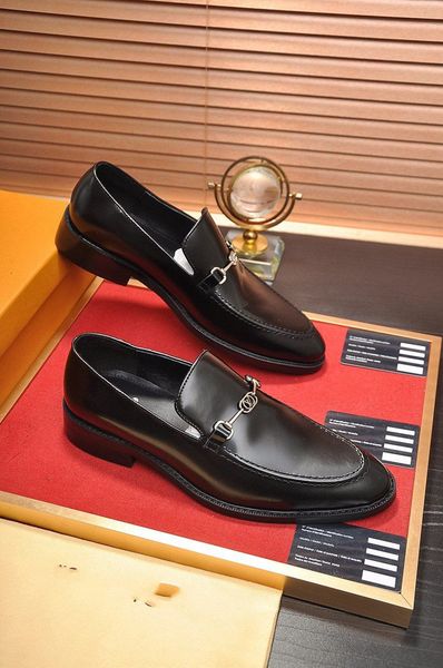 

g1 38model concise slip man leather dress shoes designer men oxfords lace-up business dresses casual shoes 2022 new classic mens suits shoe, Black