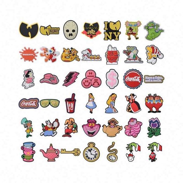 

shoe parts accessories new arrival pvc rubber croc charms mexican bad bunny croc shoe charms decoration wristband accessories birthday party, White;pink
