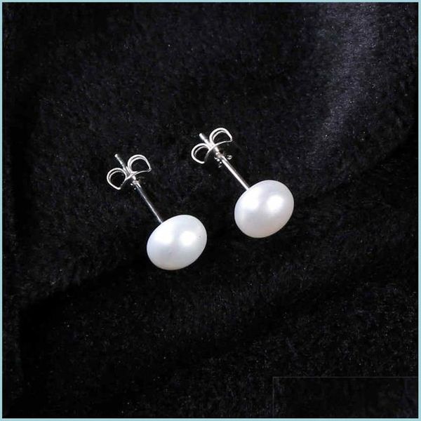 

dangle chandelier 925 sterling sier stud earrings round elegant koreanstyle nanyang bead pearl drop delivery jewelry dhgarden dhr4y, Silver