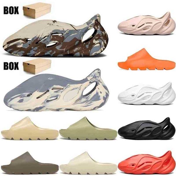 

kanyes foam rubber slippers slides designer yeesys kids slide sandals big size 47 flat men women kany s mineral blue bone resin, Black