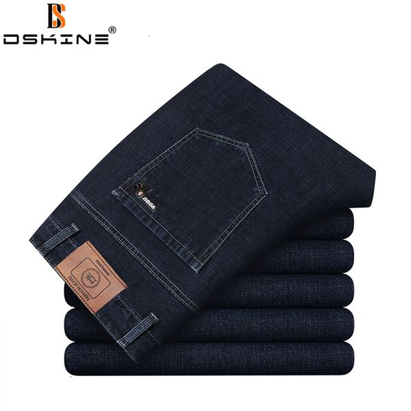 

mens jeans spring baggy stretch lightweight trousers fashion casual autumn straight denim pants 221123, Blue