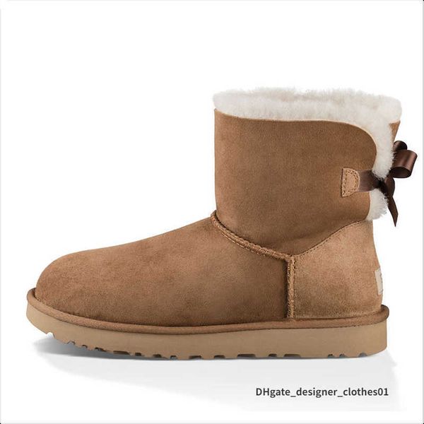 

designer aus warm snow boots women shoes classic sneakers ankle bailey bow ii chestnut short black grey outdoor winter boot yz