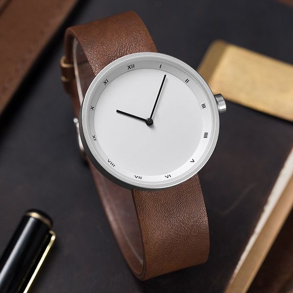 

wristwatches reloj yazole watch men simple men quartz wristwatches leather waterproof wrist watches for men fashion reloj hombre, Slivery;brown