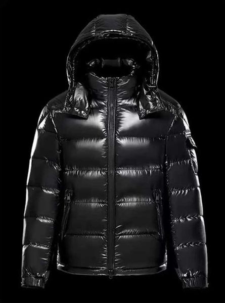 

men's designer jacket maya winter warm windproof down jacket shiny matte material s-5xl size couple models new clothing, Black