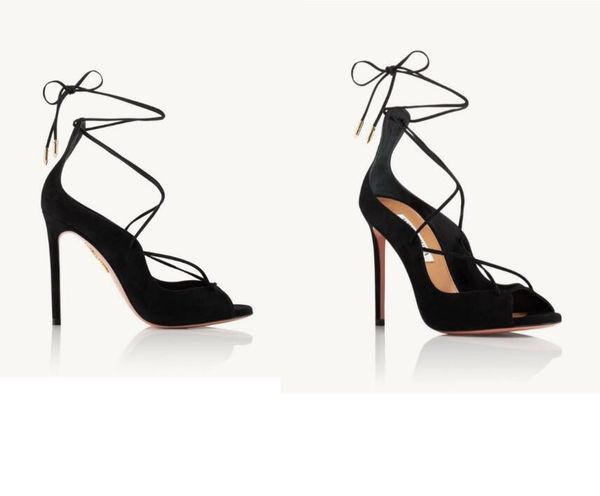 

perfect summer rebel sandal shoes women stiletto-heel lady evening high heels bridal wedding eu35-43.box, Black