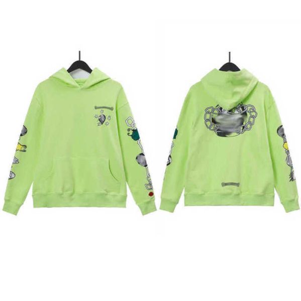 

luxury fashion men's sweatshirts designer classic hoodies ch zipper hooded sweater casual men women cross pullover sanskrit hoodie coa, Black