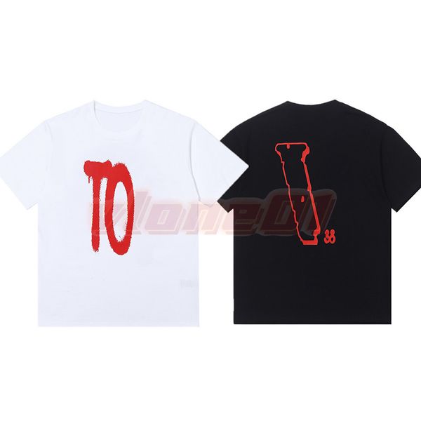 

mens new summer pure cotton t shirt men womens short sleeve big v print tees lovers high street pullover size s-xl, White;black