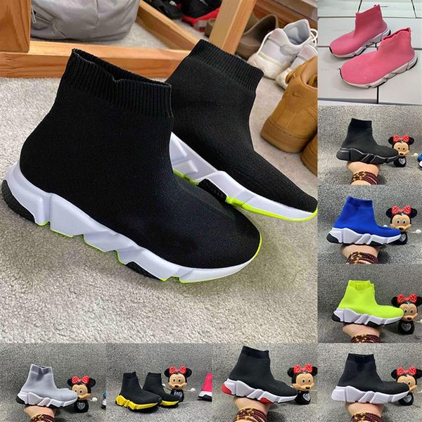 

stretch fabric sock shoes triple beige black white s childrens vintage platform sneakers glitter kids girls trainer runner casual 3155