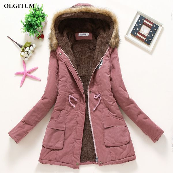 

womens down parkas winter women coat parka casual outwear military hooded fur coat jackets for female cc001 221124, Black