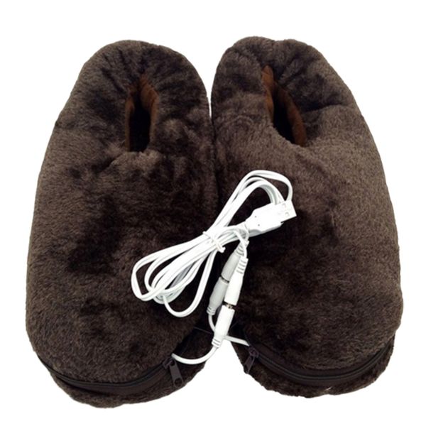 

slippers heating shoes pad electric gift feet warmer usb cold relief practical home heated slipper winter soft portable reliable 221123, Black