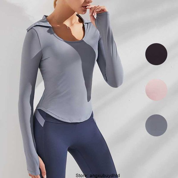 

active sets women's t lulus yoga suit elegant wide collar fitness exercise running outdoor quick drying stretch leisure yogas long, White