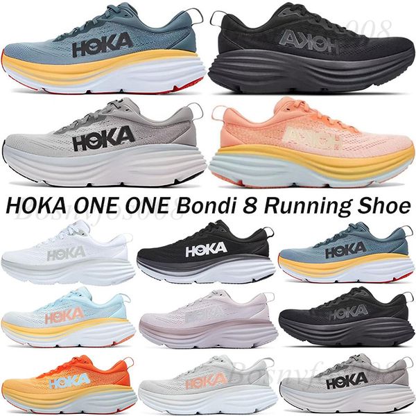 

mens hoka one one clifton 8 running shoes bondi 8 mountain spring triple white song blue real teal pink together sneakers sports women walki