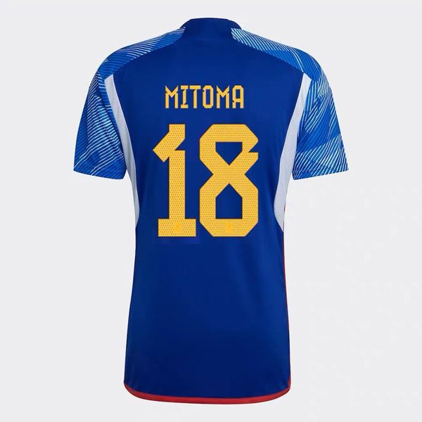 

japan 2022 soccer jerseys doan 8 asano 18 minamino ito machino ueda soma maeda kamada kubo morita endo mitoma world cupmaeda tanaka soma gak, Black;yellow