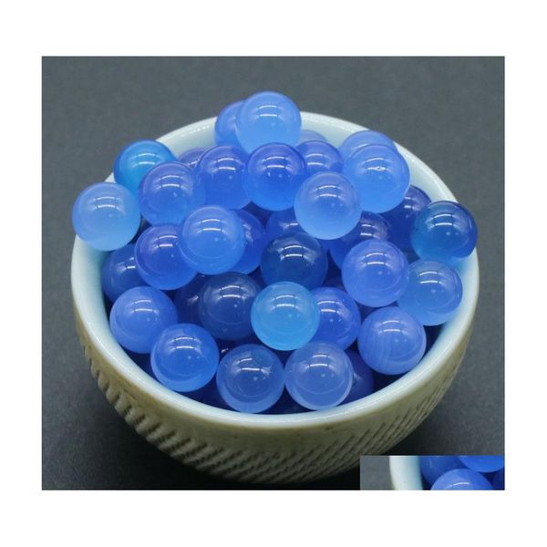 

loose gemstones natural 8mm nonporousball no holes undrilled chakra gemstone sphere collection healing reiki decor blue agate stone dhlos, Black