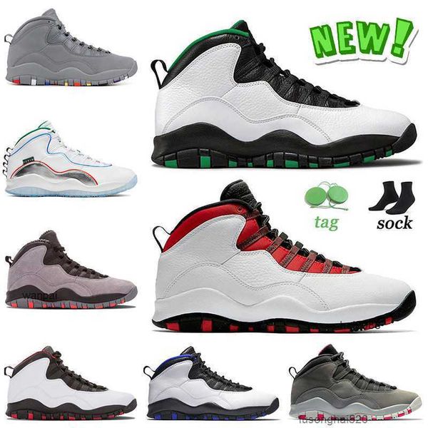 

2023 westbrook jumpman  10s air jorden retro basketball shoes mens women jorden10s seattle cool grey wings chicago orlando ember glow whit, Black