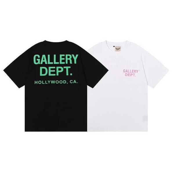 

designer mens t-shirts gallerydept dept lette slogan printed round neck short sleeve tshirt for men and women lovers fashion, White;black